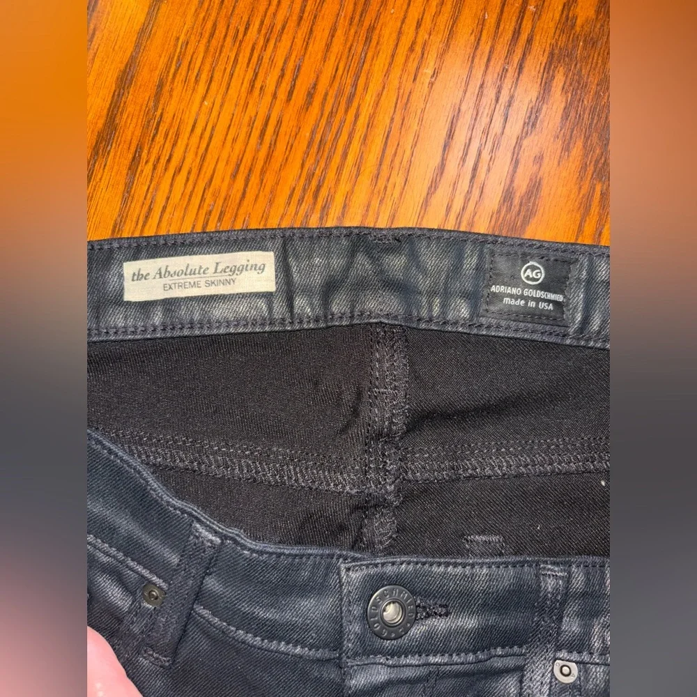 Adriano Goldsmied absolute leggings. Black coated skinny jeans. - Picture 5 of 10